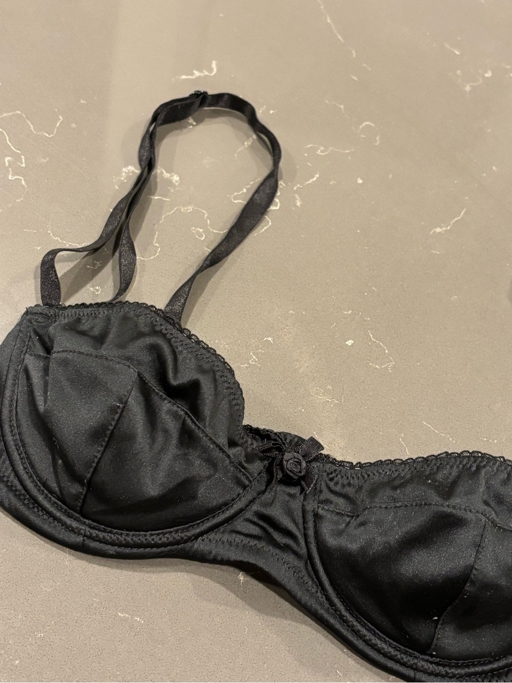 Dolce & Gabbana Black Satin Bra - Picture 2 of 7